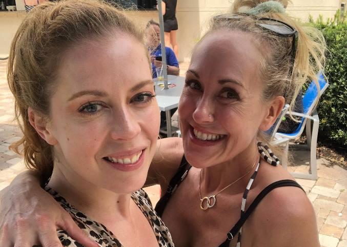 Brandi Love with the Comedian Chrissie Mayr in Orlando, Florida