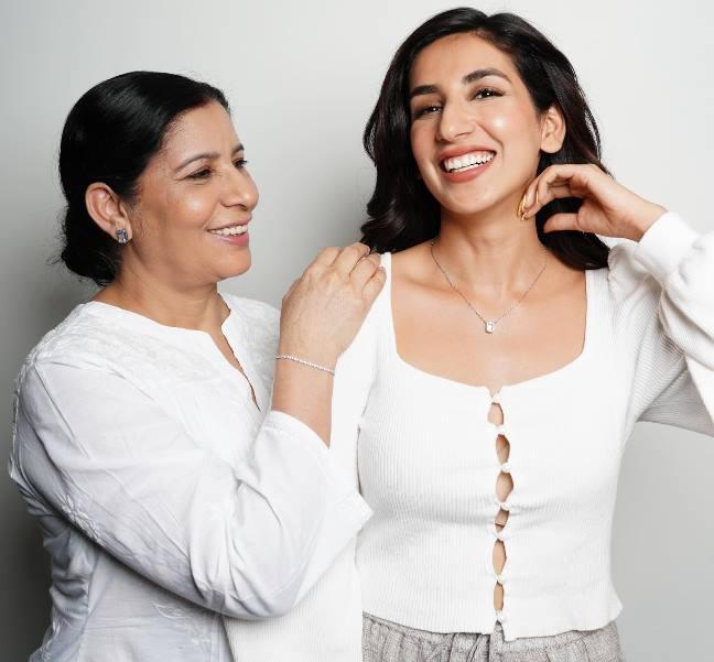 Parul Gulati with her mother