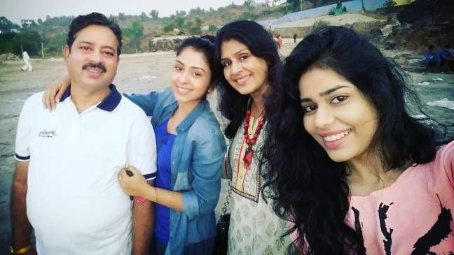 Neha Sargam with Her Parents and Sister