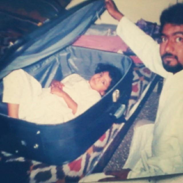 Faria Abdullah's Childhood Pic with her Father